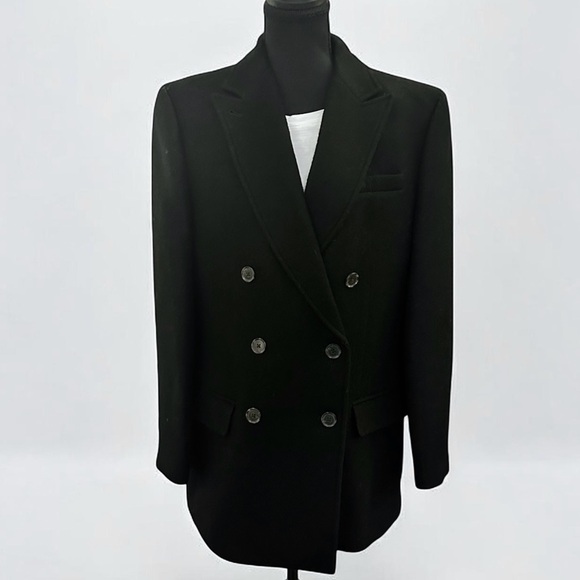 J Crew Black Wool Double-Breasted Blazer - Picture 2 of 6